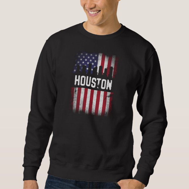 Sudadera Diseño de la bandera de los Estados Unidos de Hous (Anverso)