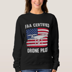 Sudadera Diseño De La Bandera Estadounidense Del Piloto De 