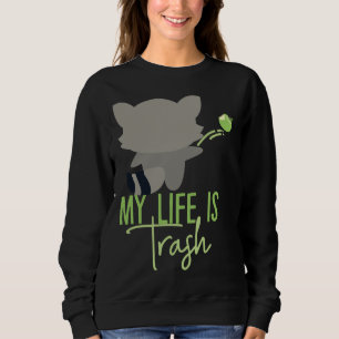 Sudadera Diseño de la basura de mapache