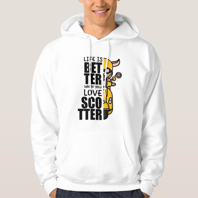 Sudadera Diseño de la cabra de Scooter (Anverso)