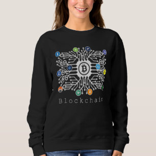 Sudadera Diseño de la cadena de bloqueo de la divisa cripto