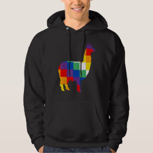 Sudadera Diseño de la cultura nativa Llama Inca Wipala
