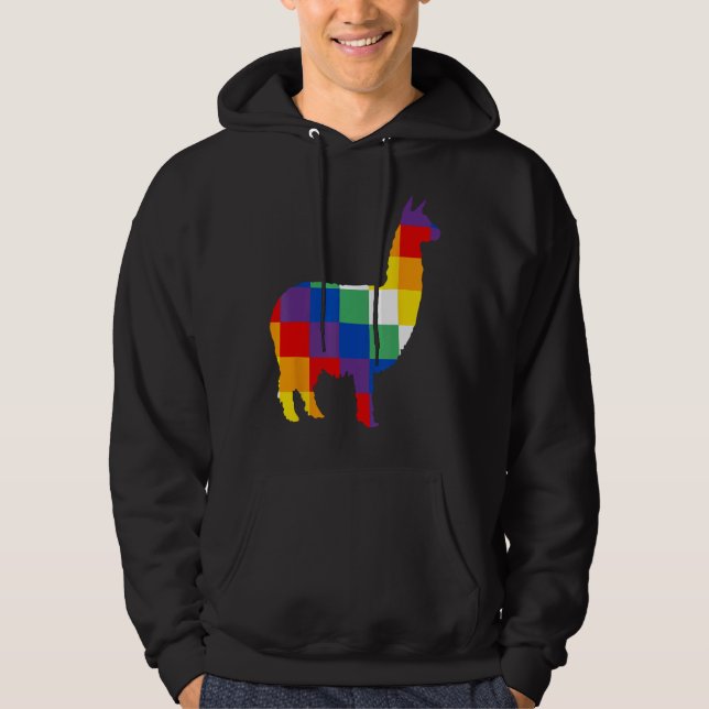 Sudadera Diseño de la cultura nativa Llama Inca Wipala (Anverso)