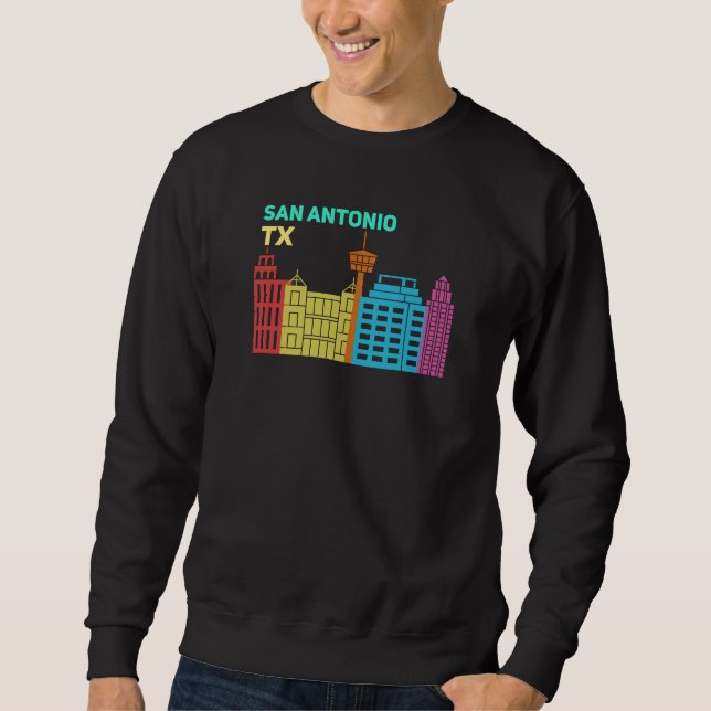 Sudadera Diseño de la Línea de Esquí de San Antonio TX (Anverso)
