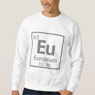 Sudadera Diseño de la Mesa Periódica Científica del Europio