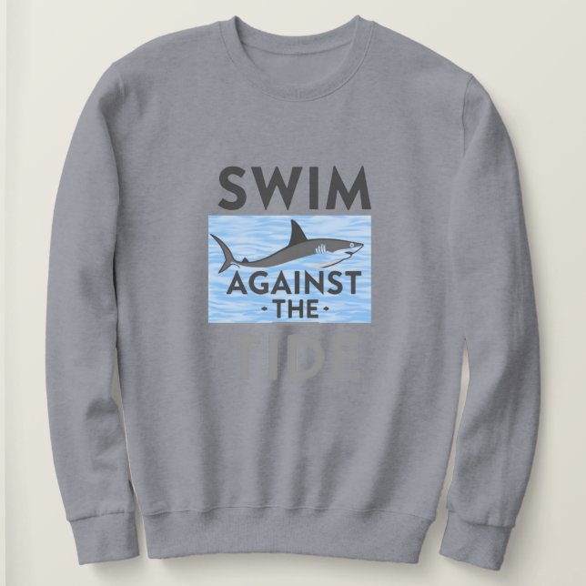 Sudadera Diseño de la motivación del tiburón en negrita (Anverso del diseño)
