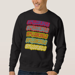 Sudadera Diseño de la vibra de época de Husky Dog Retro 70