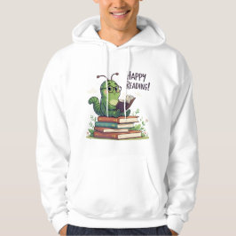 Sudadera Diseño de lectura de gusanos de biblioteca