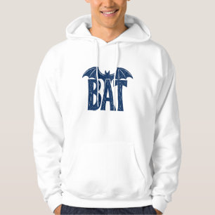 Sudadera Diseño de linóleo de alas de murciélago de Hallowe