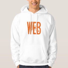 Sudadera Diseño de linóleo de araña web de Halloween
