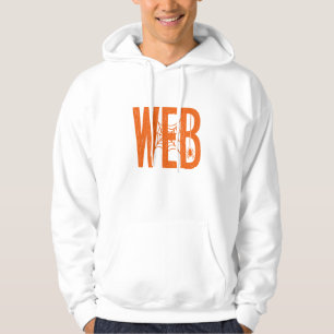 Sudadera Diseño de linóleo de araña web de Halloween