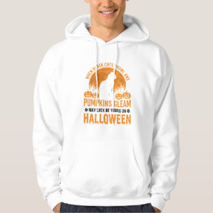 Sudadera Diseño de Luna de Calabaza de Gato Negro de Hallow
