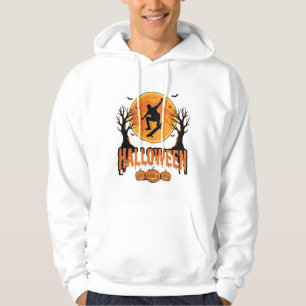 Sudadera Diseño de Luna para Patineta de Halloween Hallowee