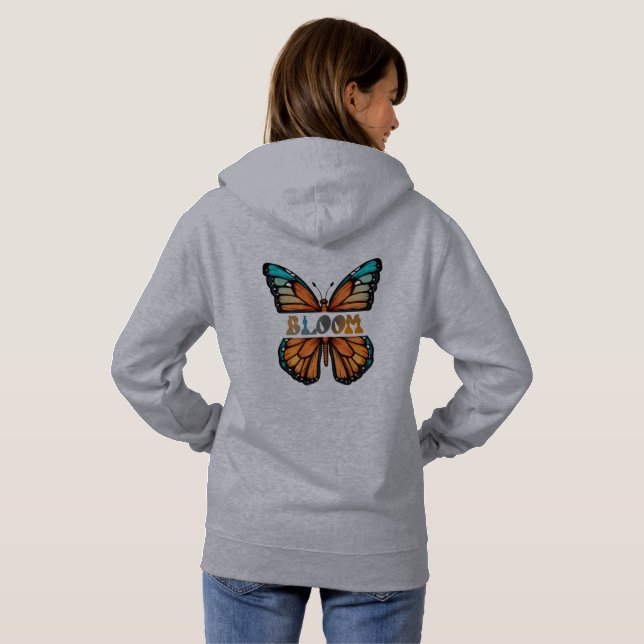 Sudadera Diseño de mariposa (Reverso completo)