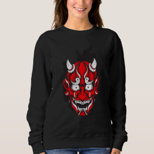 Sudadera Diseño de máscara de Demonio Japonesa Oni