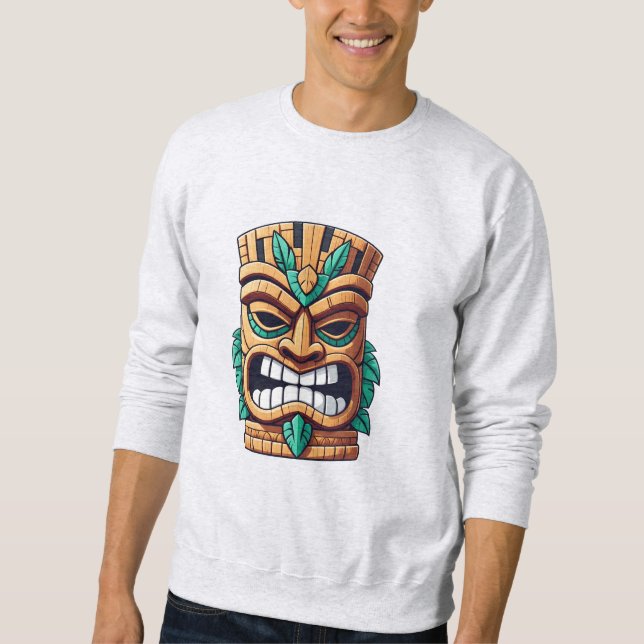 Sudadera Diseño de máscara tribal (Anverso)