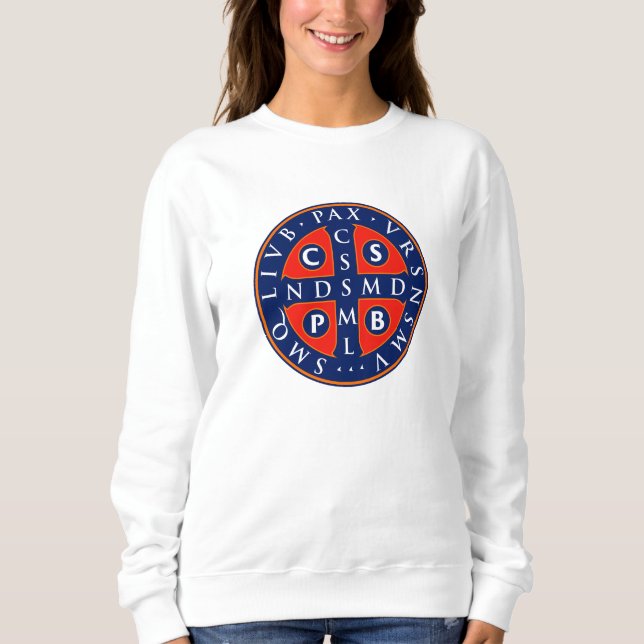 Sudadera Diseño de medallas de San Benedicto (Anverso)