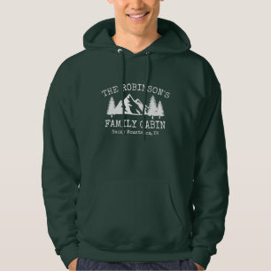 Sudadera Diseño de Montañas de Árboles Rústicos Blancos