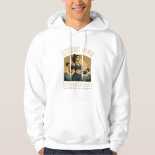Sudadera Diseño de motivación de gimnasio Mente Fuerte Cuer