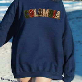 Sudadera Diseño de Navidad Faux Digital Patchwork Colombia
