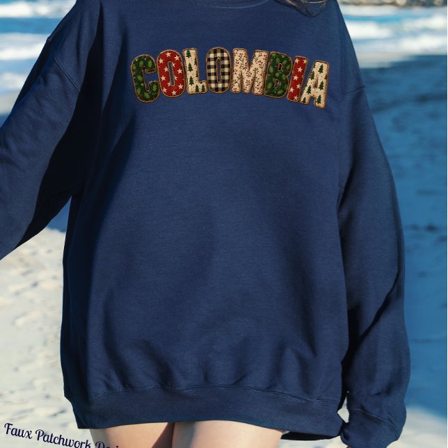 Sudadera Diseño de Navidad Faux Digital Patchwork Colombia  (Subido por el creador)