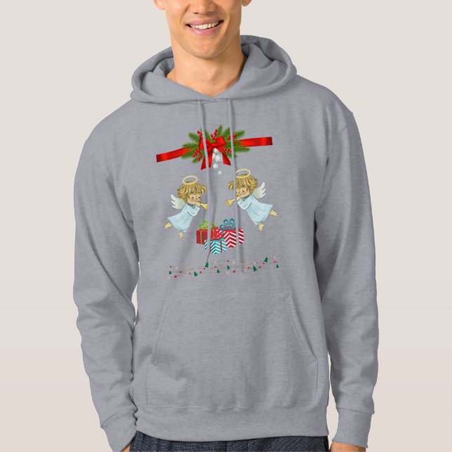 Sudadera Diseño de navidades con ángeles (Anverso)