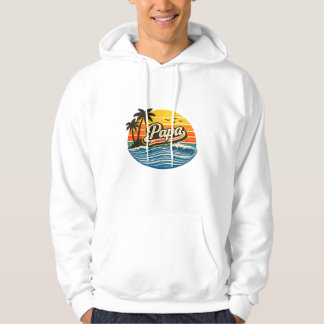 Sudadera Diseño de nombre de Papa Retro Sunset