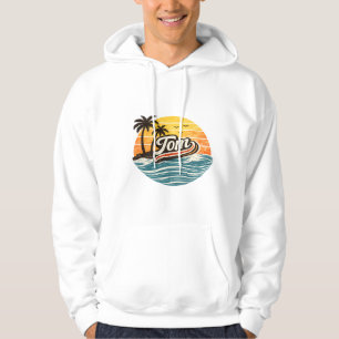Sudadera Diseño de nombre Tom Retro Sunset
