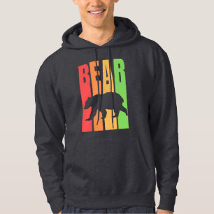 Sudadera Diseño de oso de letras extendidas de vintage