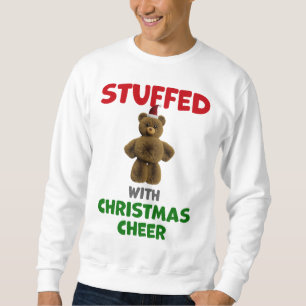 Sudadera Diseño de oso de peluche lleno de alegría navideña