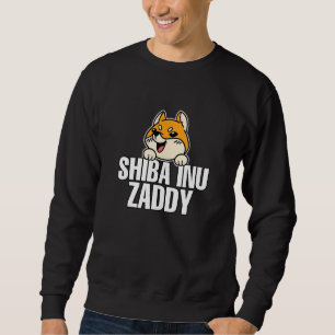 Sudadera Diseño de papá perro Mens Shiba Inu Zaddy