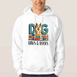 Sudadera Diseño de patas de perro y libros