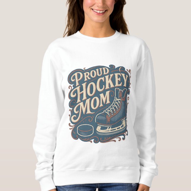 Sudadera Diseño de patinaje sobre hielo de orgullosa mamá d (Anverso)