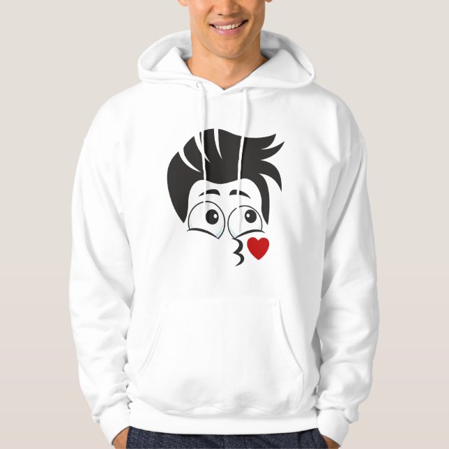 SUDADERA DISEÑO DE PATRÓN DE CARA (Anverso)