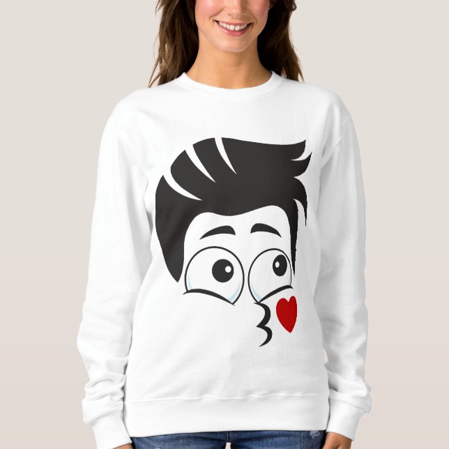 SUDADERA DISEÑO DE PATRÓN DE CARA (Anverso)