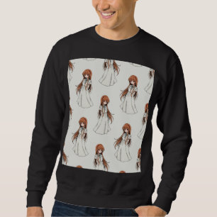 Sudadera Diseño de patrón de manga chica Anime Weeb