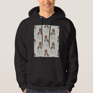 Sudadera Diseño de patrón de manga de chica Anime Weeb