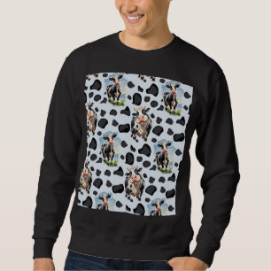 Sudadera Diseño de patrones de animales de vaca