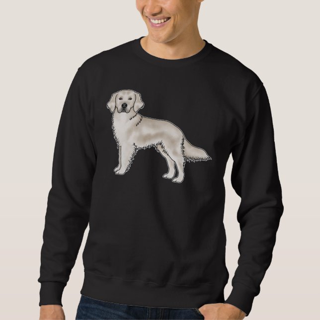 Sudadera Diseño de perro de dibujos animados de crema dorad (Anverso)