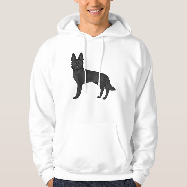 Sudadera Diseño de perro de dibujos animados lindo pastor a (Anverso)