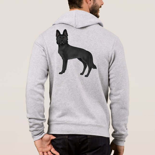 Sudadera Diseño de perro GSD Personalizado pastor alemán ne (Reverso)
