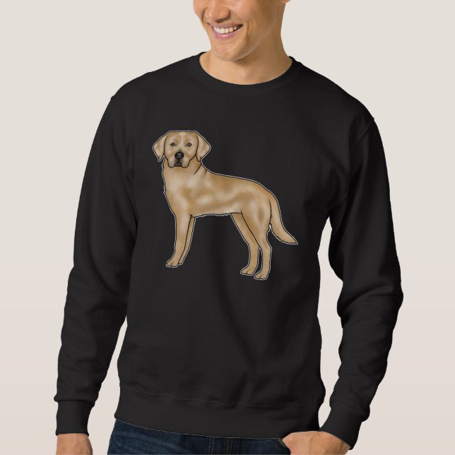 Sudadera Diseño de perro labrador retriever amarillo de dib (Anverso)
