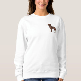 Sudadera Diseño de perro labrador retriever de chocolate La