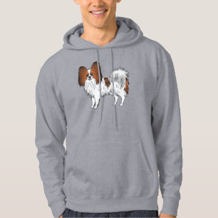 Sudadera Diseño de perro Papillon de cuento animado lindo c