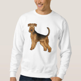 Sudadera Diseño de perro Terrier junto al agua lindo Aireda