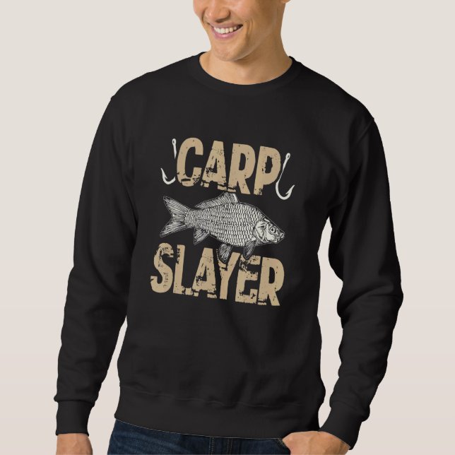 Sudadera Diseño de pesca de carpa de capa de carpa (Anverso)