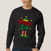 Diseño de pijama familiar de Papa Elf para Navidad