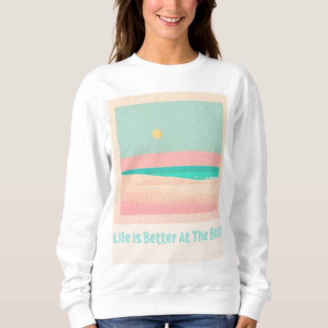 Sudadera Diseño de playa (Anverso)