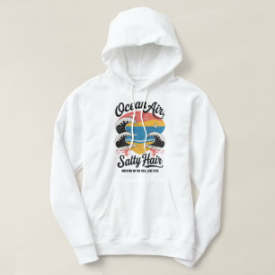 Sudadera Diseño de playa de Ocean Air Salty Hair Surf