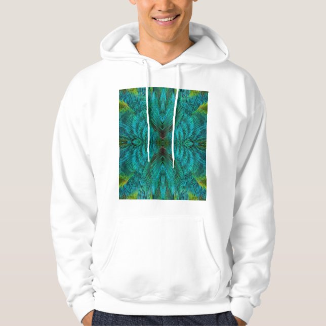 Sudadera Diseño de pluma caleidoscopio (Anverso)